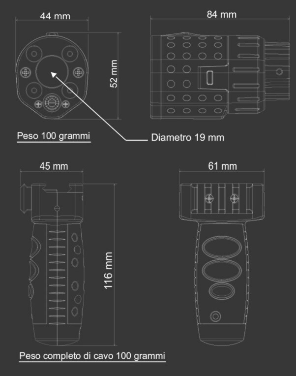 Dimensioni laserled modello kit XS